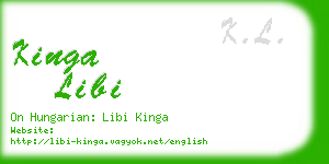 kinga libi business card